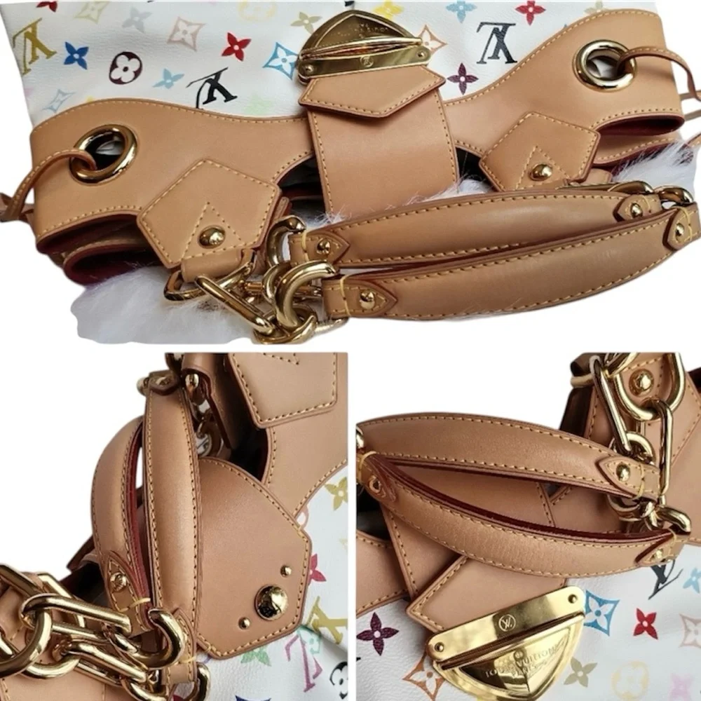 LOUIS VUITTON Murakami White Multicolor Monogram Ursula Bag